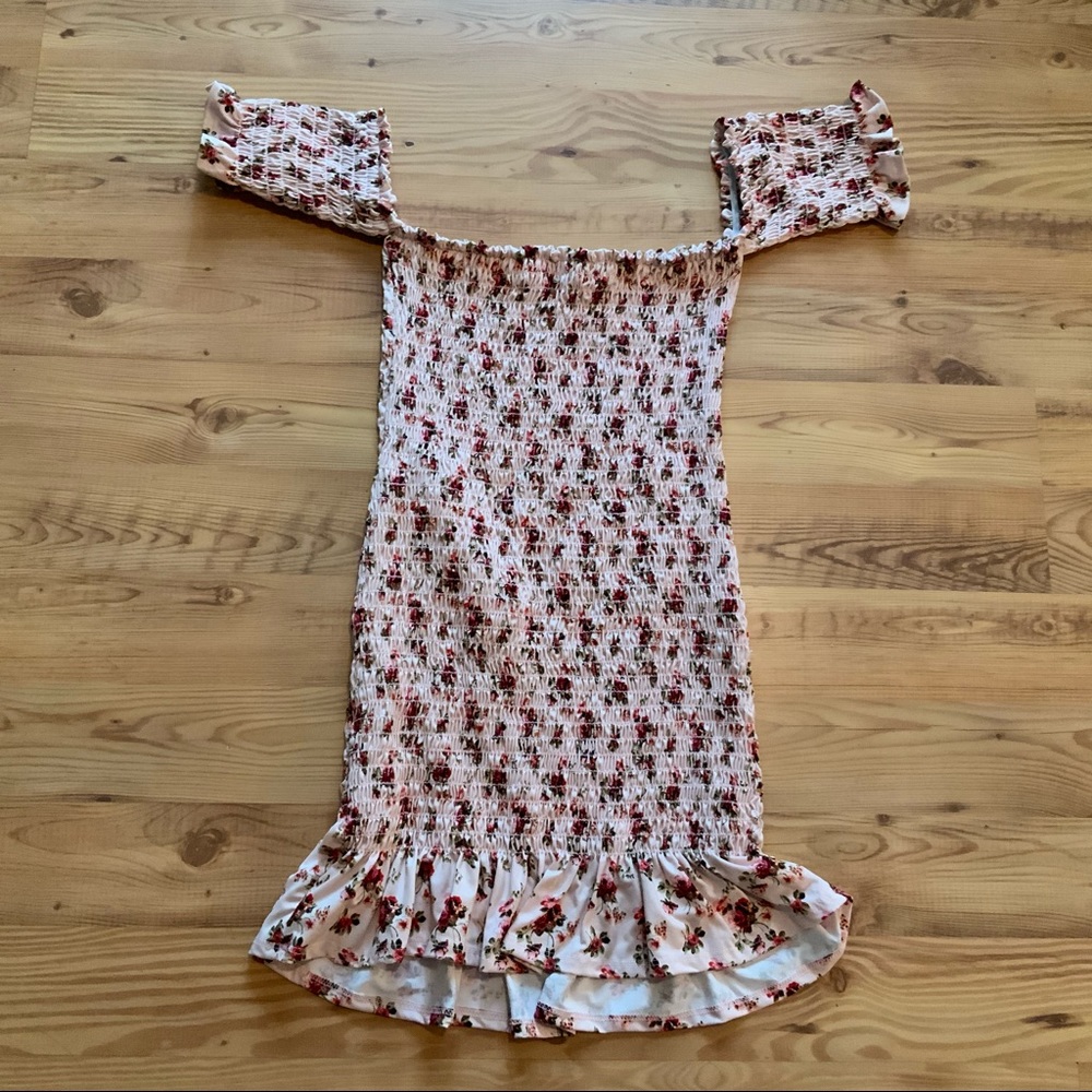 Pink Floral Off Shoulder Dress | Dee Elle 🌺